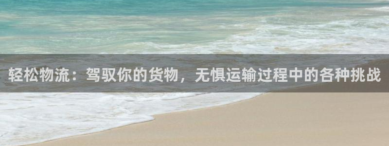 ,优游国际注册官网：轻松物流：驾驭你