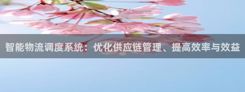 ,优游国际网赌有什么风险：智能物流调