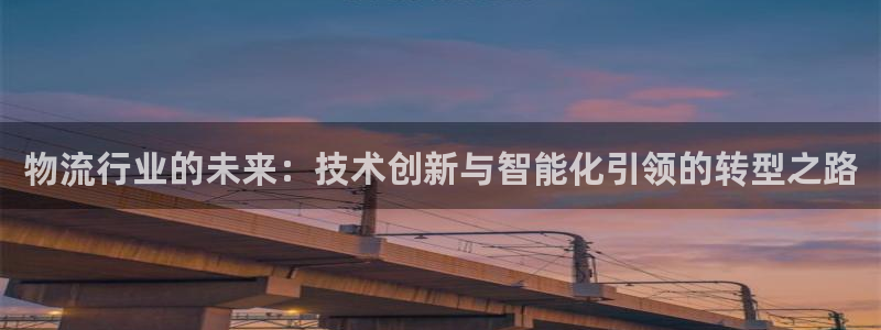 ,优游国际登录流程：物流行业的未来：