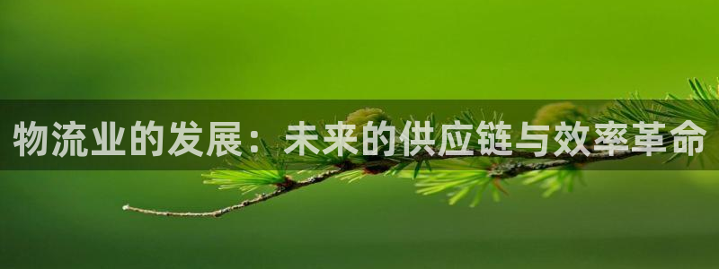 ,优游国际在线预测:物流业的发展:未